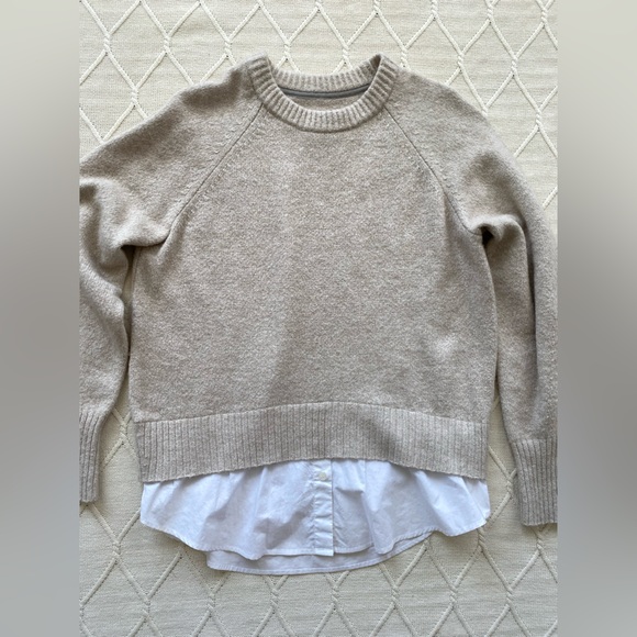 Brochu Walker Beige Sweater with White Layer - Picture 2 of 8